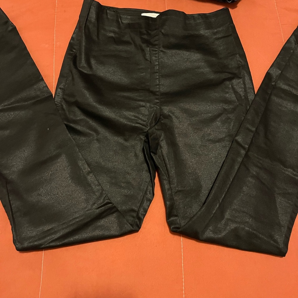 H&M Black Textured Pants